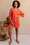 Bloom Shirt (Tangello Stripe)