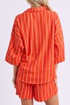 Bloom Shirt (Tangello Stripe)