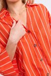 Bloom Shirt (Tangello Stripe)