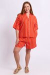 Bloom Shirt (Tangello Stripe)