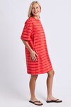 Rouge Tee Dress (Tangello/Pink Stripe)