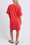 Rouge Tee Dress (Tangello/Pink Stripe)