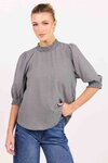 Influential Mini Gingham High Neck Top