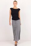 Summit Linen Blend Tie Waist Bias Maxi Skirt