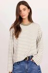 Unite Stripe Long Sleeve Contrast Binding Tee