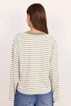 Unite Stripe Long Sleeve Contrast Binding Tee