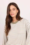 Unite Stripe Long Sleeve Contrast Binding Tee