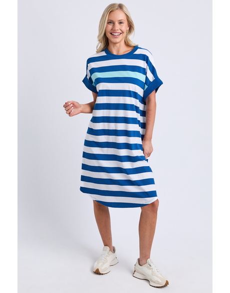 Mckinley Dress (China Blue/White Stripe)
