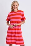 Sprtiz Stripe Dress (Tang/Pink Lemonade Stripe)