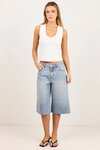 Maverick Vintage Blue Knee Length Bermuda Denim Shorts