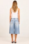 Maverick Vintage Blue Knee Length Bermuda Denim Shorts