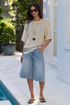 Maverick Vintage Blue Knee Length Bermuda Denim Shorts