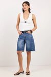 Acadmy Deep Blue Denim Barrel Shorts
