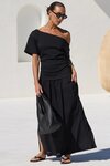 Proximity Black Tee Shirt Maxi Dress