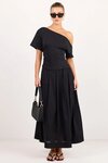Proximity Black Tee Shirt Maxi Dress