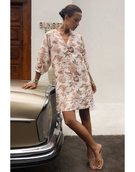 Bohemian Rose Shift Dress