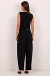 Manifesto Black Barrel Pleat Front Pant