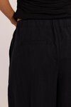 Manifesto Black Barrel Pleat Front Pant