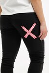 Apartment Pants - Black with Cherry/Blush Squiggle