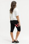 3/4 Apartment Pants - Black with Cherry/Blush 