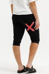 3/4 Apartment Pants - Black with Cherry/Blush 