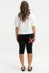 3/4 Apartment Pants - Black with Cherry/Blush 