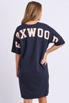 Interval Tee Dress (Navy/Peach)