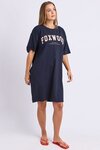 Interval Tee Dress (Navy/Peach)