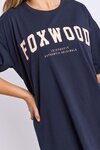Interval Tee Dress (Navy/Peach)