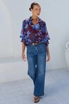 Expedition Shirred Neck Short Sleeve Top