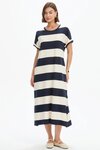 Stripe Easy Midi Dress