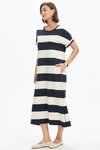 Stripe Easy Midi Dress