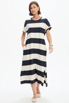 Stripe Easy Midi Dress