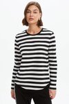 Stripe Curve Hem TShirt