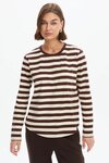 Stripe Curve Hem TShirt