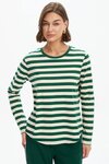 Stripe Curve Hem TShirt