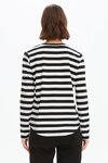 Stripe Curve Hem TShirt