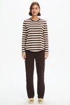 Stripe Curve Hem TShirt