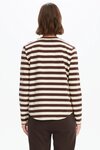 Stripe Curve Hem TShirt