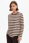 Stripe Curve Hem TShirt