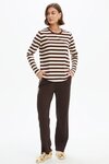 Stripe Curve Hem TShirt
