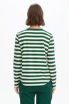 Stripe Curve Hem TShirt