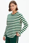 Stripe Curve Hem TShirt