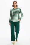 Stripe Curve Hem TShirt