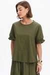 Ruffle Sleeve Detail Top