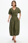 Pin Tuck Hem Poplin Skirt