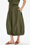 Pin Tuck Hem Poplin Skirt