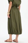 Pin Tuck Hem Poplin Skirt