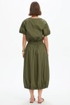 Pin Tuck Hem Poplin Skirt