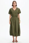 Pin Tuck Hem Poplin Skirt